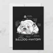 可愛おもしろいい英語ブルドッグ解剖学ドッグ生物学 シーズンカード (正面)