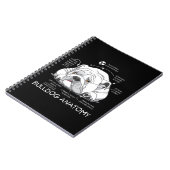 可愛おもしろいい英語ブルドッグ解剖学ドッグ生物学 ノートブック (左側)