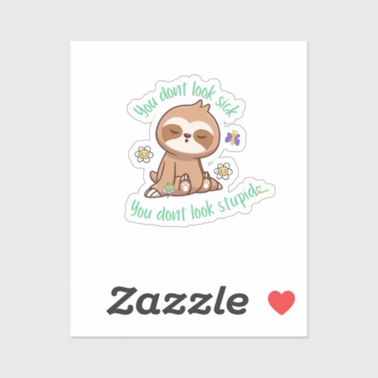 可愛おもしろいい見えない愚かな怠け者引用文 シール (シート)