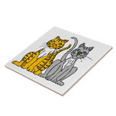 可愛おもしろいい路地の猫ペット漫画の動物 タイル (側面)