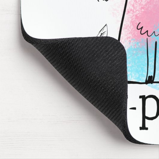 可愛おもしろいい遊漫画を口に出す猫 マウスパッド (コーナー)