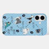 可愛おもしろいい違うワンちゃん詩 Case-Mate iPhoneケース (裏面 (横))