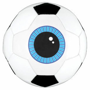 可愛おもしろいい青い眼球 サッカーボール