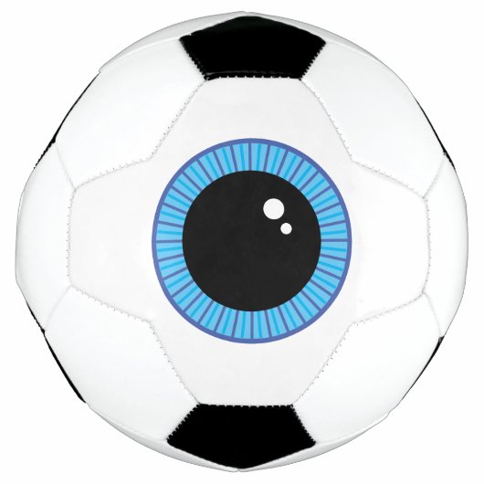 可愛おもしろいい青い眼球 サッカーボール (正面)