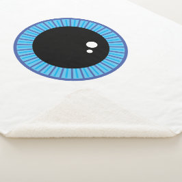 可愛おもしろいい青い眼球 シェルパブランケット