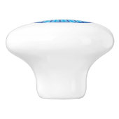 可愛おもしろいい青い眼球 セラミックノブ (側面)