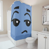 可愛おもしろいい顔シャワーカーテン シャワーカーテン (インサイチュ)