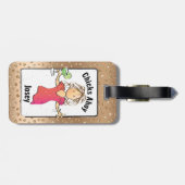 可愛おもしろいい魅力的な彼女のチックアホイアドレス ラゲッジタグ (裏面横)