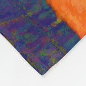 可愛おもしろいい鮮やかなオレンジ色のタビー猫 フリースブランケット (角)