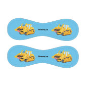 可愛おもしろいい黄色のブルドーザーのキャラクター 野球ボール (パネル)