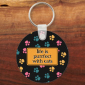 可愛おもしろいい黒猫の足 キーホルダー (裏面)