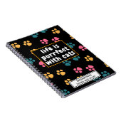 可愛おもしろいい黒猫の足 ノートブック (右側)