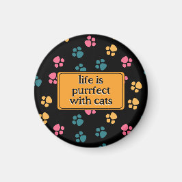 可愛おもしろいい黒猫の足 マグネット