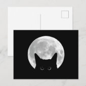 可愛おもしろいい黒猫ハロウィン ポストカード (正面/裏面)