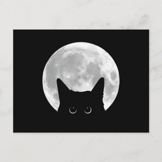 可愛おもしろいい黒猫ハロウィン ポストカード (正面)
