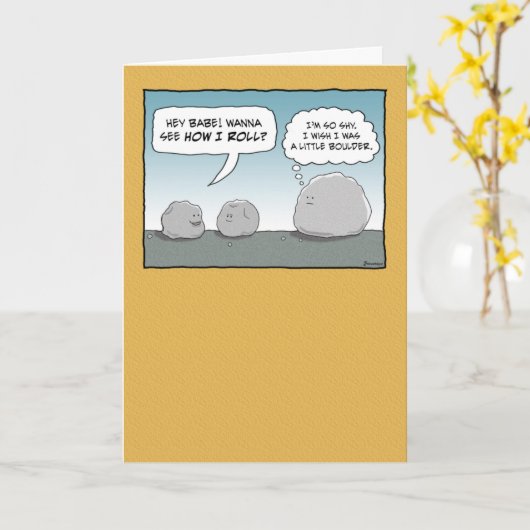 可愛おもしろいい！ カード (黄色い花)