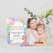 可愛おもしろいい | キッズフォト誕生日 招待状 (スタンド正面)