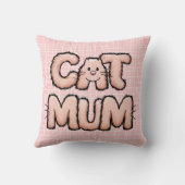 可愛おもしろいい「キャットムーム」毛皮のウイスカー母の日 クッション (裏面)