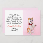 可愛おもしろいい |ペットカスタムフォトドッグマザーズのデイカード シーズンカード (正面/裏面)