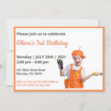 可愛おもしろいい |ボーイズ写真誕生日招待状