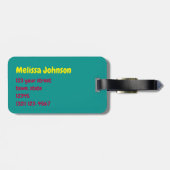 可愛おもしろいい ラゲッジタグ (裏面横)