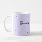 可愛おもしろいい《星座》乙女座星印〔占星術の〕十二宮図猫（花つき） コーヒーマグカップ (左)