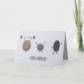 可愛おもしろいい「You Rock」勇気付けられるまたはプ感謝していン カード (正面)