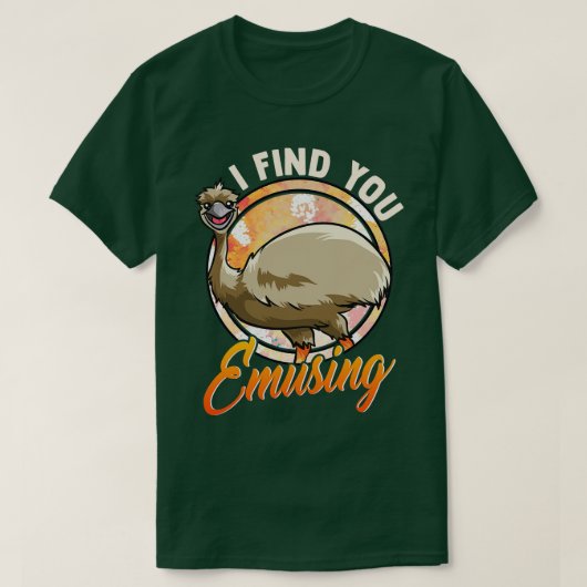 可愛おもしろいいEmuプンを思い浮かべる Tシャツ (デザイン正面)