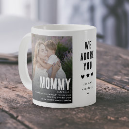 可愛おもしろいいMOMMY定義2写真 コーヒーマグカップ