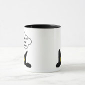 可愛おもしろいいNo Not Today人間ねこマグカップ マグカップ (中央)