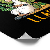 可愛おもしろいくてラマのドラマお母さんへのラマのプレゼント ポスター (角)