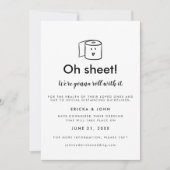 可愛おもしろいくて小さ結婚い写真 案内状 (正面)