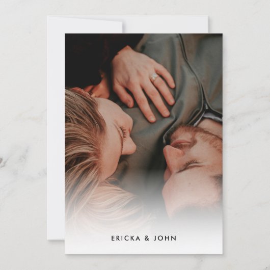 可愛おもしろいくて小さ結婚い写真 案内状 (裏面)