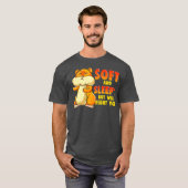 可愛おもしろいくて柔らかくて眠いが戦う Tシャツ (正面フル)