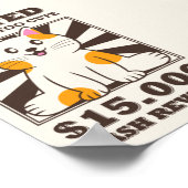 可愛おもしろいくて欲しかった猫 ポスター (角)