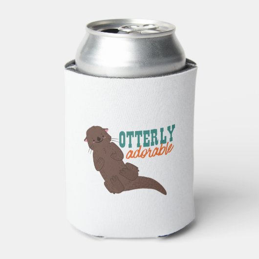 可愛おもしろいらしいカワウソの動物 缶クーラー (缶正面)