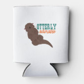 可愛おもしろいらしいカワウソの動物 缶クーラー (正面)