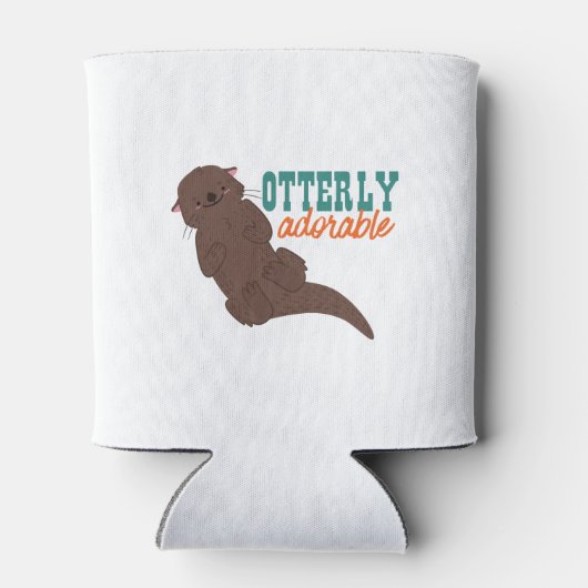 可愛おもしろいらしいカワウソの動物 缶クーラー (裏面)