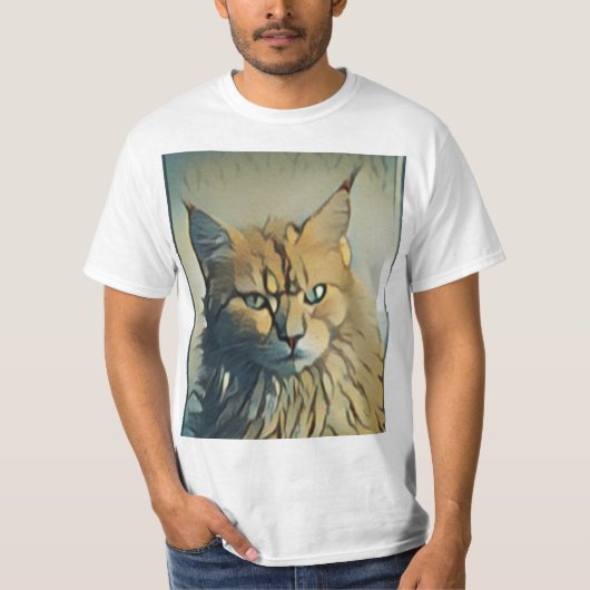 可愛おもしろいらしい子猫 Tシャツ (正面)