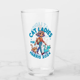 可愛おもしろいガーリーい子なし猫レディーカマラハリス タンブラーグラス