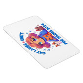 可愛おもしろいガーリーい子なし猫レディーユナイト・ハリス マグネット (右側)