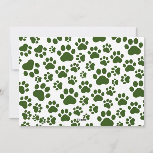 可愛おもしろいパーソナライズされたい犬のクリスマスフォトグリーン シーズンカード (裏面)