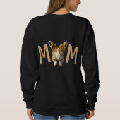 可愛おもしろいモダンいペムブレークウェルシュコーギー犬ママ スウェットシャツ (裏面)