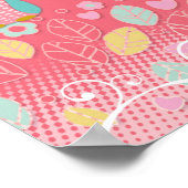 可愛お洒落いおもしろいスワールフクロウベビー名壁 ポスター (角)