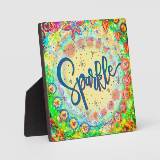 可愛お洒落いおもしろい感動的輝き フォトプラーク (正面)