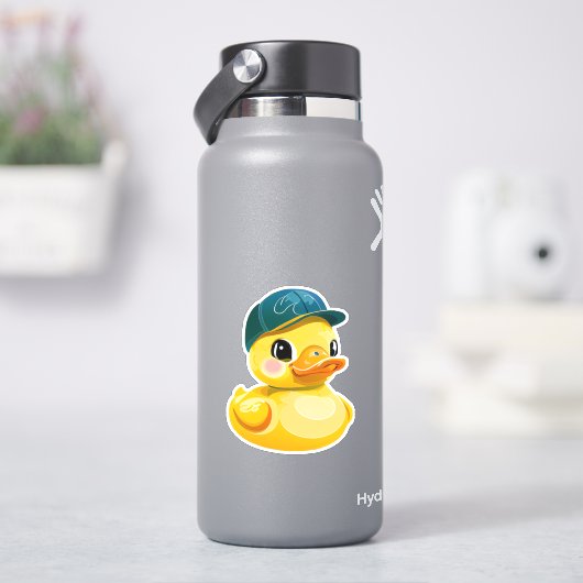可愛お洒落いイエローゴムアヒルデカール シール (HydroFlask)