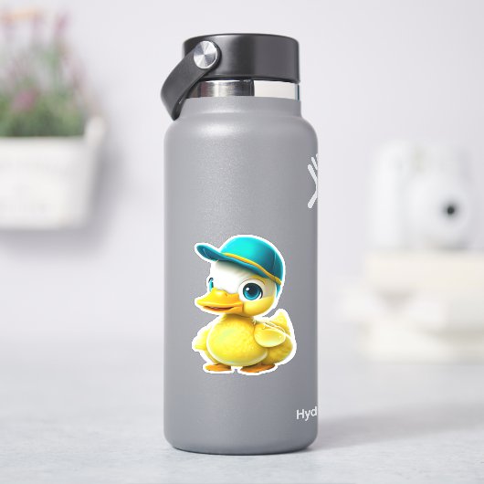 可愛お洒落いイエローゴムアヒルデカール シール (HydroFlask)