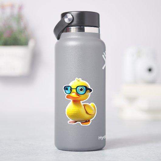 可愛お洒落いイエローゴムアヒルデカール シール (HydroFlask)