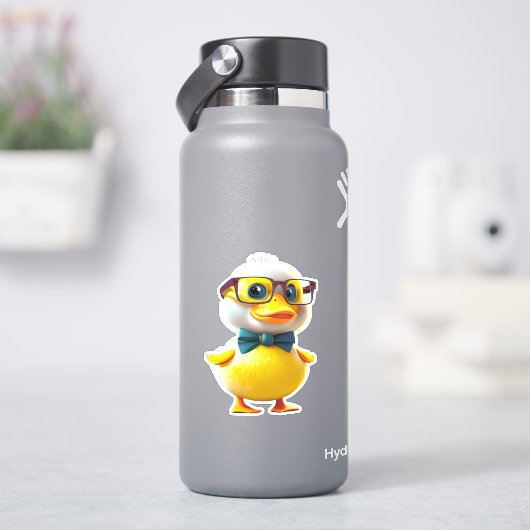 可愛お洒落いイエローゴムアヒルデカール シール (HydroFlask)