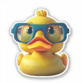 可愛お洒落いイエローゴムアヒルデカール シール (正面)